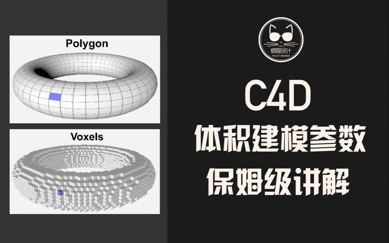 C4D体积建模参数保姆级讲解！包教包会！