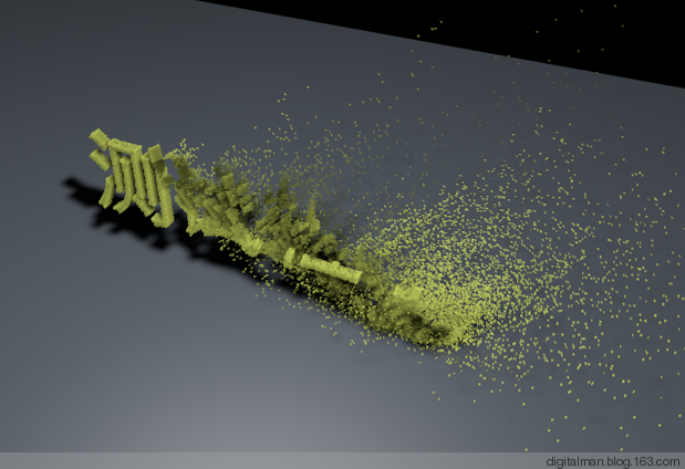 C4D TP粒子入门学习笔记-4：字体散落