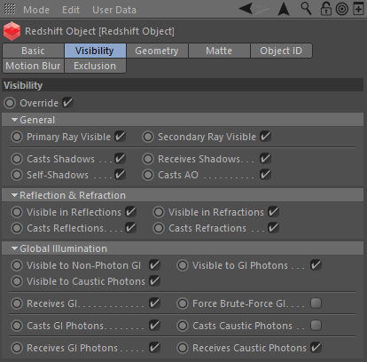 C4D周练作业-Visibility 可见—RS对象标签—Redshift红移中文帮助文档手册-苦七君