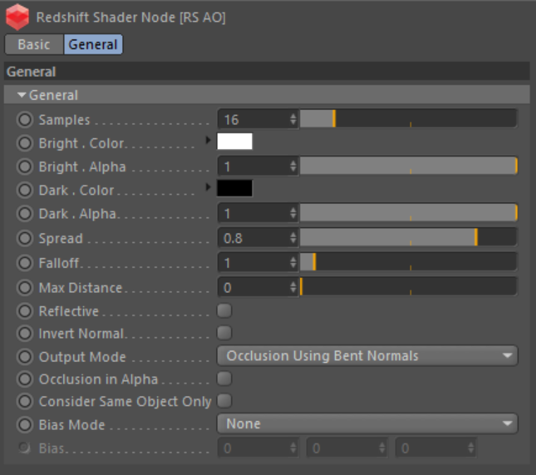 Ambient Occlusion 环境光遮蔽—RS节点编辑器内容—Redshift红移中文帮助文档手册