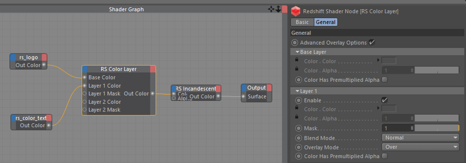 C4D周练作业-Color Layer 颜色图层—RS节点编辑器内容—Redshift红移中文帮助文档手册-苦七君